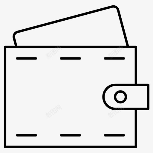 钱包钱购物图标svg_新图网 https://ixintu.com 办公室 常规 线路 购物 钱包