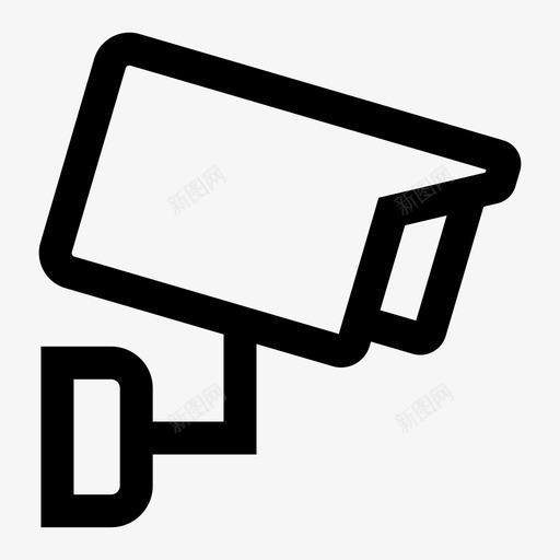 闭路电视摄像机保护安全图标svg_新图网 https://ixintu.com 保护 基本图标 安全 监视 闭路电视摄像机