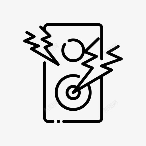 声音摇滚乐12线性图标svg_新图网 https://ixintu.com 声音 摇滚乐 线性