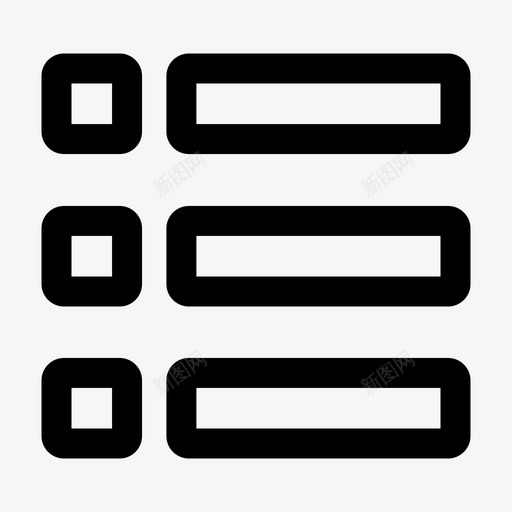 列表项目符号列表清单图标svg_新图网 https://ixintu.com 列表 图标 基本 导航 清单 符号 菜单 视图 项目