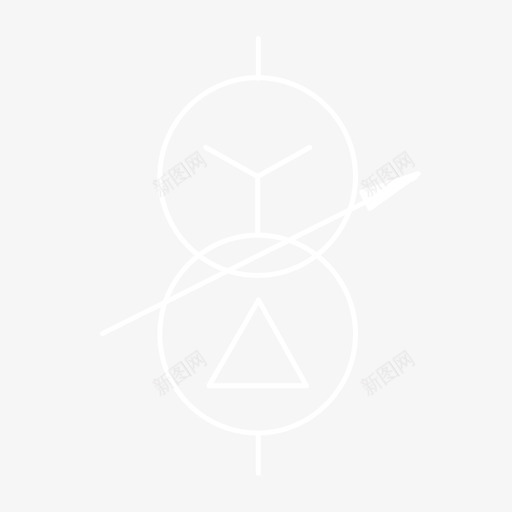 双绕组有载可调变压器Yd (中性点引出 星形-三角形连接)svg_新图网 https://ixintu.com 双绕组有载可调变压器Yd (中性点引出 星形-三角形连接) srzbyq_l