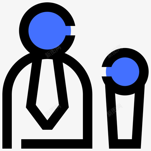 新闻杂志记者蓝色图标svg_新图网 https://ixintu.com 新闻 杂志 蓝色 记者