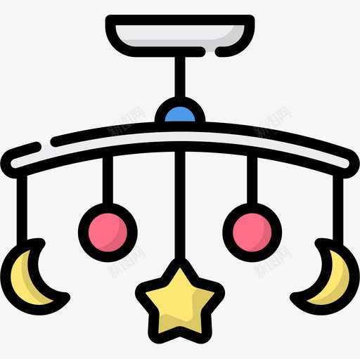 吊挂玩具婴儿玩具4线颜色图标svg_新图网 https://ixintu.com 吊挂 婴儿 玩具 颜色