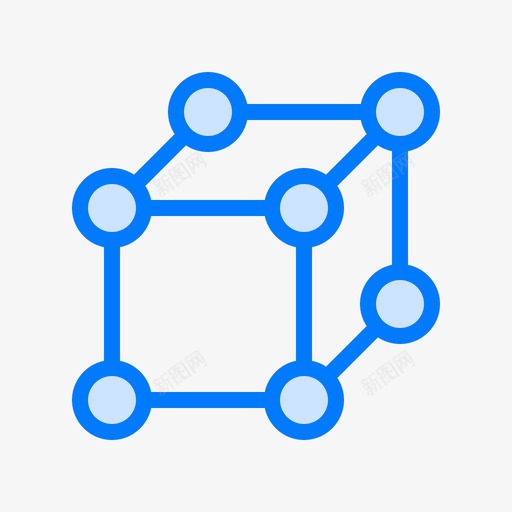立方体物理化学2蓝色图标svg_新图网 https://ixintu.com 物理化学2 立方体 蓝色