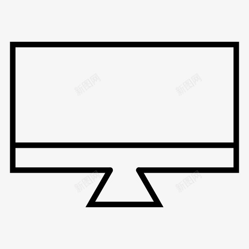 电视电脑显示器图标svg_新图网 https://ixintu.com 屏幕 显示器 电脑 电视