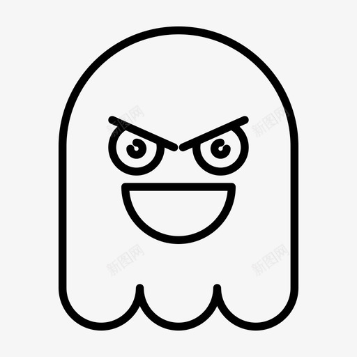 鬼魂愤怒表情符号图标svg_新图网 https://ixintu.com 万圣节 幽灵 愤怒 表情符号 鬼魂 鬼魂表情1行