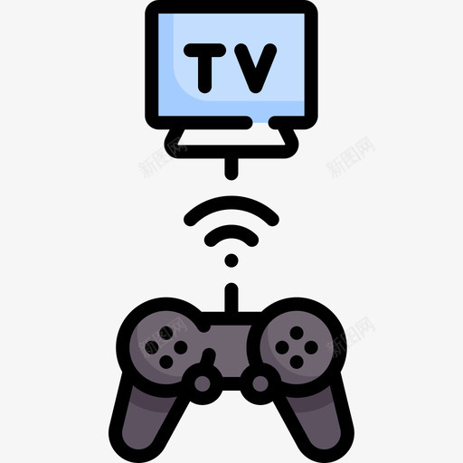 游戏板互联网技术18线性颜色图标svg_新图网 https://ixintu.com 互联网技术18 游戏板 线性颜色