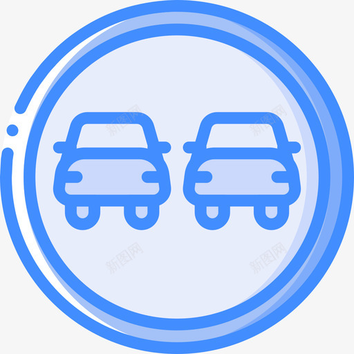 禁止超车英国4号路标蓝色图标svg_新图网 https://ixintu.com 禁止超车 英国4号路标 蓝色