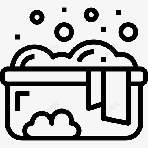 洗脸盆洗衣房21线性图标svg_新图网 https://ixintu.com 洗脸盆 洗衣房21 线性