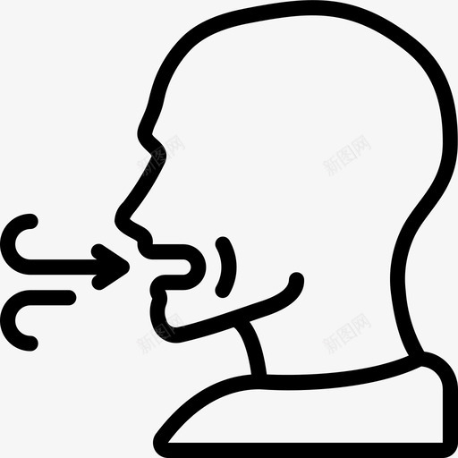 深呼吸正念8线性图标svg_新图网 https://ixintu.com 正念 深呼吸 线性