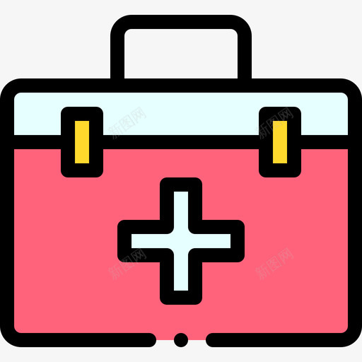 急救箱药物23线性颜色图标svg_新图网 https://ixintu.com 急救箱 线性颜色 药物23