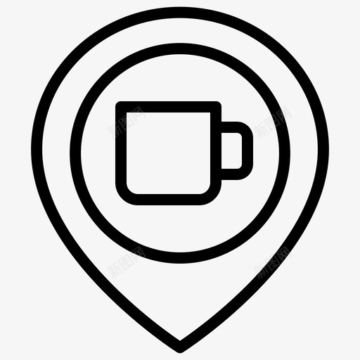 占位符咖啡店93线性图标svg_新图网 https://ixintu.com 占位符 咖啡店 线性