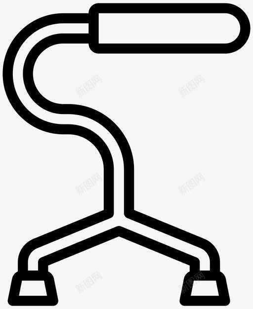 拐杖老人助行器图标svg_新图网 https://ixintu.com 助行 拐杖 老人 行走