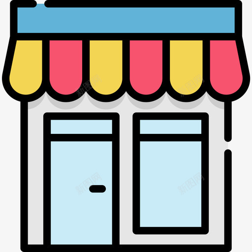 商店分享10线性颜色图标svg_新图网 https://ixintu.com 分享 商店 线性 颜色