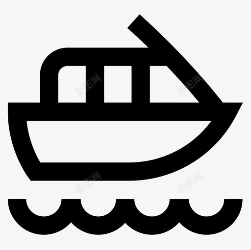 水上出租车公共交通概述图标svg_新图网 https://ixintu.com 公共交通 概述 水上出租车