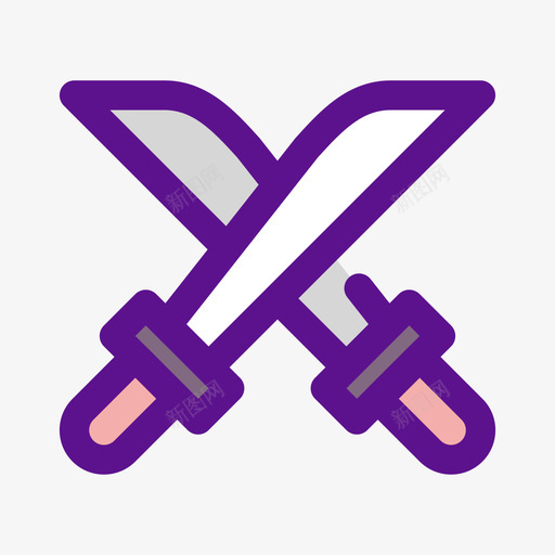 Katana日本60线性颜色图标svg_新图网 https://ixintu.com Katana 日本 线性 颜色