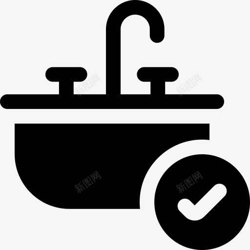 水槽水管工16装满图标svg_新图网 https://ixintu.com 水槽 水管工16 装满