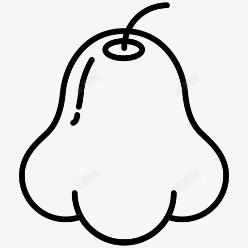 玫瑰苹果食品蔬菜和水果图标svg_新图网 https://ixintu.com 玫瑰苹果 蔬菜和水果 食品