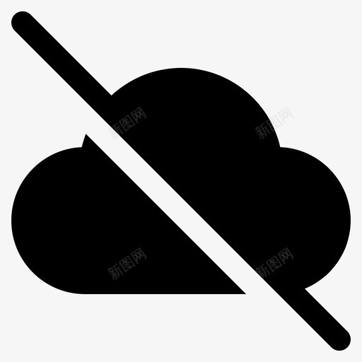 删除云业务计算图标svg_新图网 https://ixintu.com 业务 互联网 删除 实体 数字 计算