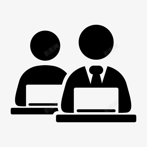 办公人员商务笔记本电脑图标svg_新图网 https://ixintu.com 人员 办公 商务 工作 操作 电脑 笔记本