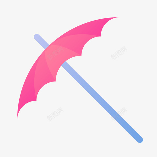 雨伞野餐64扁平图标svg_新图网 https://ixintu.com 扁平 野餐64 雨伞