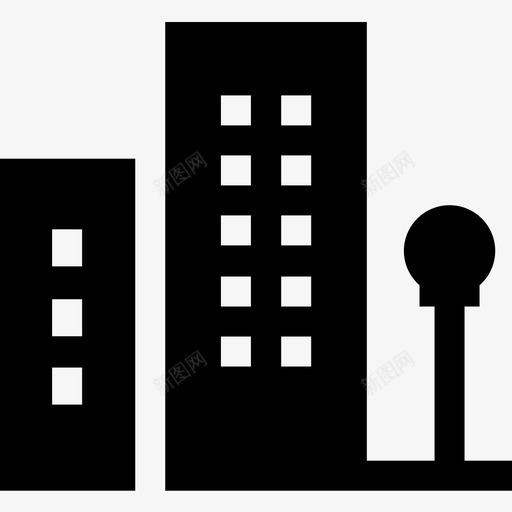 建筑物景观59填充图标svg_新图网 https://ixintu.com 填充 建筑物 景观