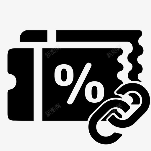 异业优惠券svg_新图网 https://ixintu.com 异业优惠券 填充 单色 扁平 简约 手绘 精美