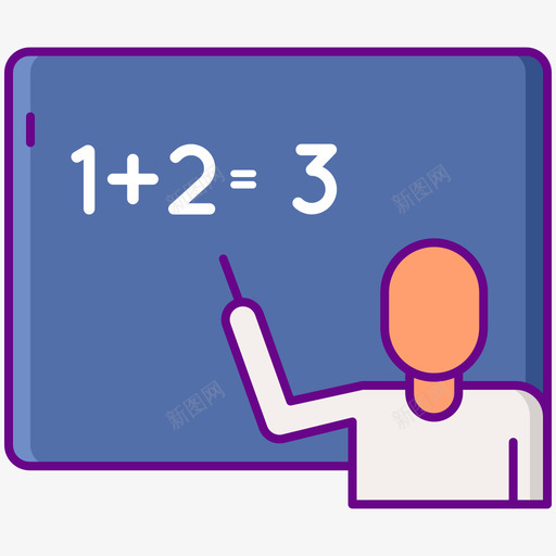 老师回到学校101直线颜色图标svg_新图网 https://ixintu.com 回到学校101 直线颜色 老师