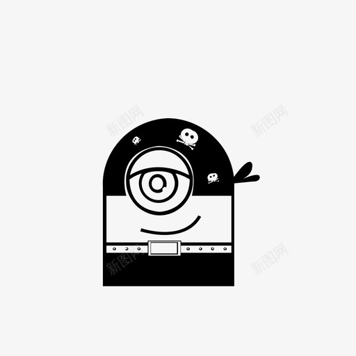 海盗卡通角色图标svg_新图网 https://ixintu.com 仆从 卑鄙 卡通 海盗 角色