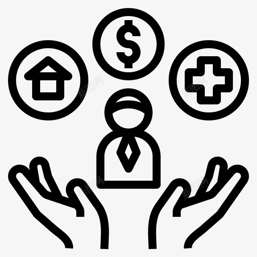 福利员工边缘图标svg_新图网 https://ixintu.com 企业社会责任 保护 员工 福利 边缘