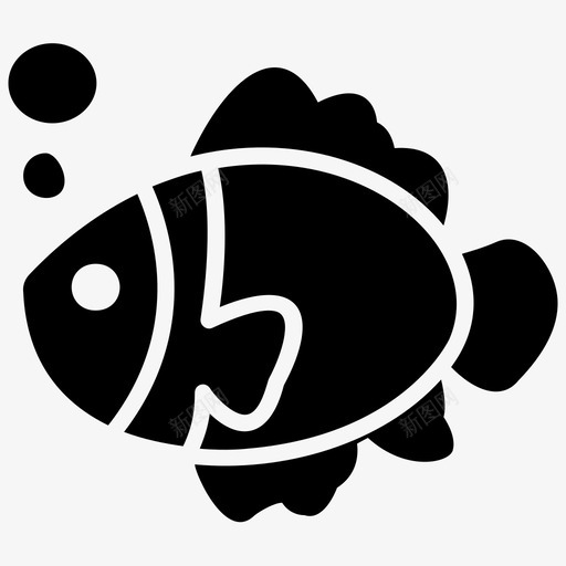 鱼水生动物海洋动物图标svg_新图网 https://ixintu.com 动物 图标 字形 水生 泰国 海洋 海洋生物 海鲜 符号