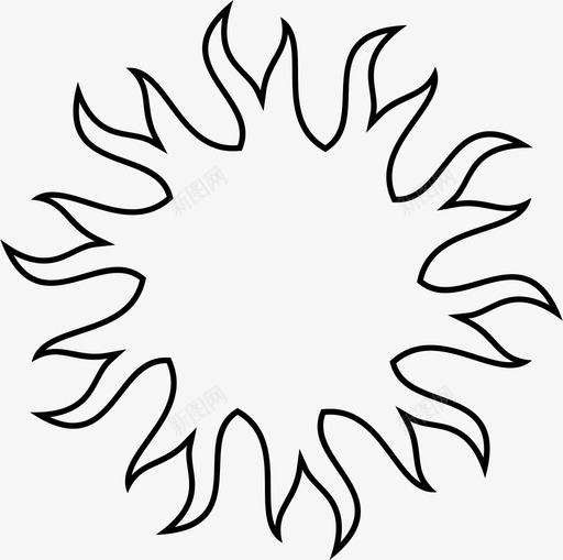 阳光明亮花朵图标svg_新图网 https://ixintu.com 明亮 炎热 花朵 阳光
