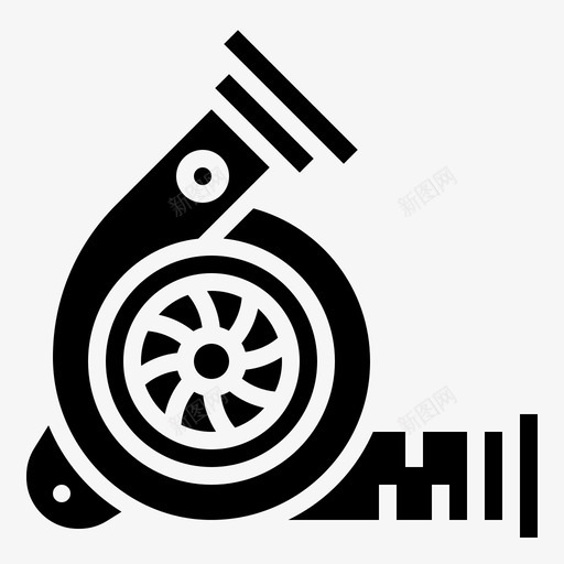 涡轮增压器发动机零件图标svg_新图网 https://ixintu.com carpartsglyph1 动力 发动机 增压器 备用 涡轮 零件