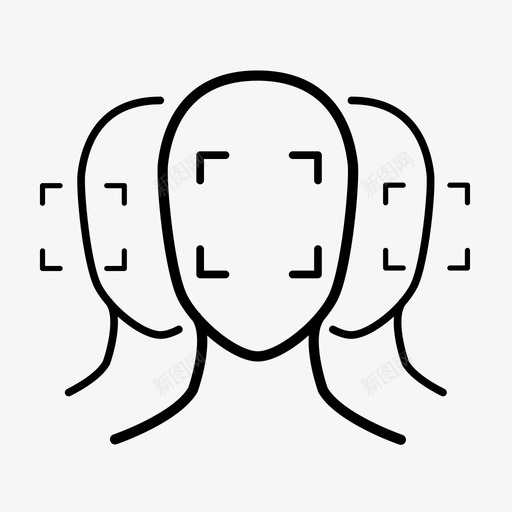 人脸识别人脸检测面部扫描图标svg_新图网 https://ixintu.com 人脸 人脸识别视频 安全 扫描 检测 识别 镜头 面部