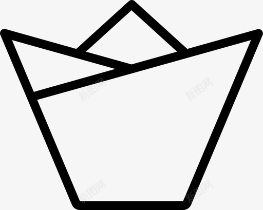 花折纸3线状图标svg_新图网 https://ixintu.com 折纸 线状