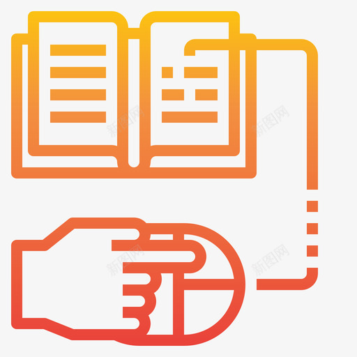 在线学习教育和学习13梯度图标svg_新图网 https://ixintu.com 在线学习 学习 教育 梯度