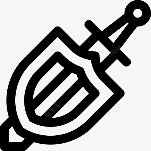剑中世纪48直纹图标svg_新图网 https://ixintu.com 中世纪 直纹