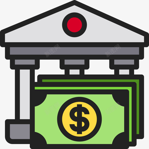 Bankbanking88线性颜色图标svg_新图网 https://ixintu.com Bank banking 线性 颜色
