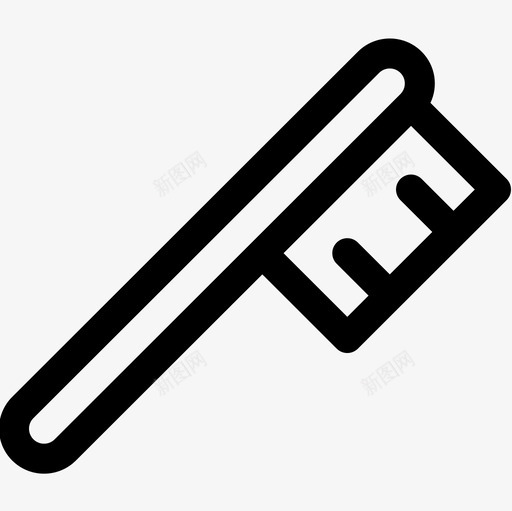 牙刷烤肉34线状图标svg_新图网 https://ixintu.com 烤肉 牙刷 线状