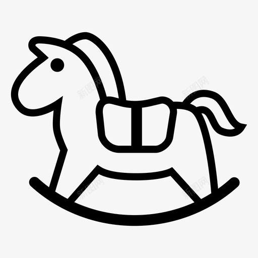 摇摆马童年乐趣图标svg_新图网 https://ixintu.com 乐趣 孩子 摇摆马 玩具 童年