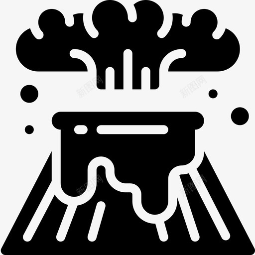 火山侏罗纪2填充图标svg_新图网 https://ixintu.com 侏罗纪2 填充 火山