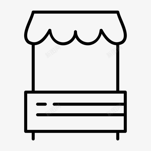 摊位集市嘉年华图标svg_新图网 https://ixintu.com 售货亭 嘉年华 摊位 随机间隙薄 集市 食品摊