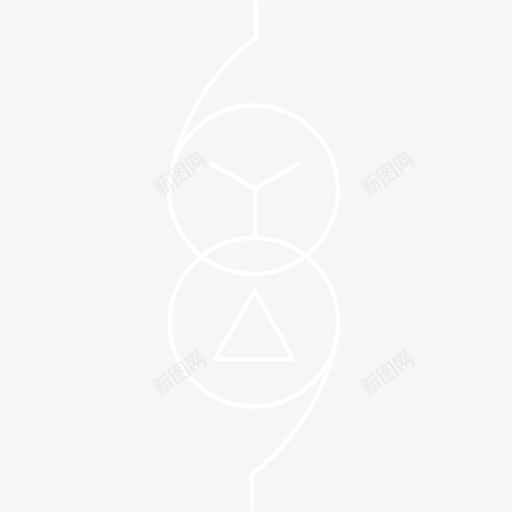 双绕组自耦变压器(星形-三角形连接)svg_新图网 https://ixintu.com 双绕组自耦变压器(星形-三角形连接) srzbyq_v