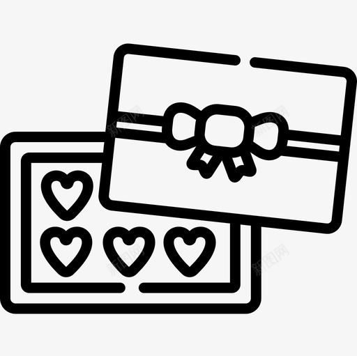 巧克力盒糖果店直线型图标svg_新图网 https://ixintu.com 巧克力盒 直线型 糖果店