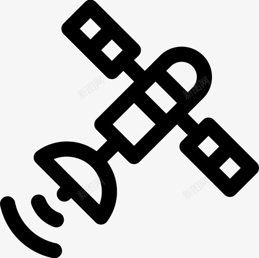 卫星导航和地图17线性图标svg_新图网 https://ixintu.com 卫星 导航和地图17 线性