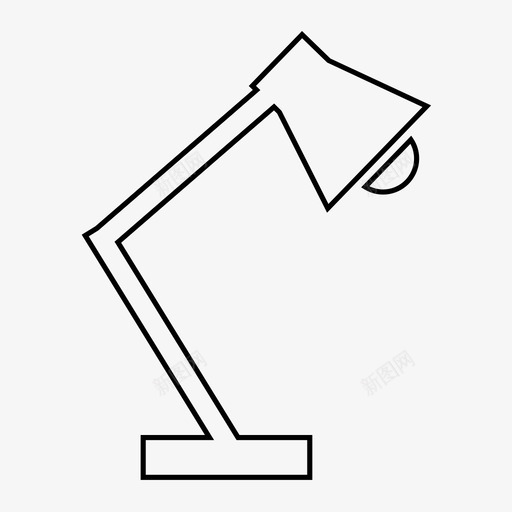 灯照明灯罩图标svg_新图网 https://ixintu.com 台灯 灯罩 照明 设备