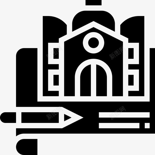房屋素描建筑32雕文图标svg_新图网 https://ixintu.com 建筑 房屋 素描 雕文