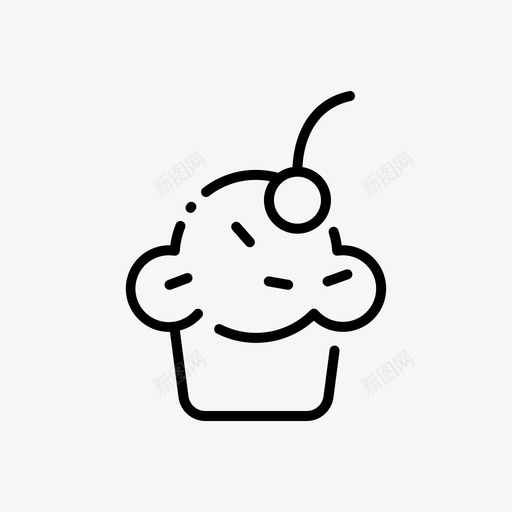 纸杯蛋糕糖果和糖果7直系图标svg_新图网 https://ixintu.com 直系 糖果 纸杯 蛋糕