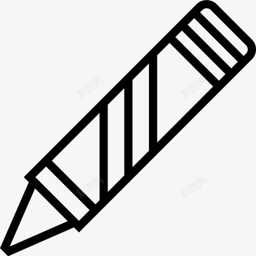 蜡笔文具68线性图标svg_新图网 https://ixintu.com 文具 线性 蜡笔
