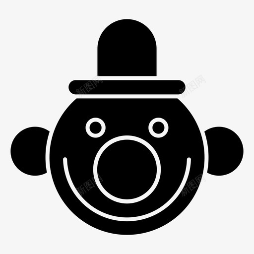 小丑马戏团脸图标svg_新图网 https://ixintu.com 万圣节 小丑 微笑 脸 马戏团